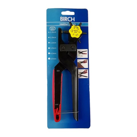 Birch Leather Punch Pliers With Rotating Head