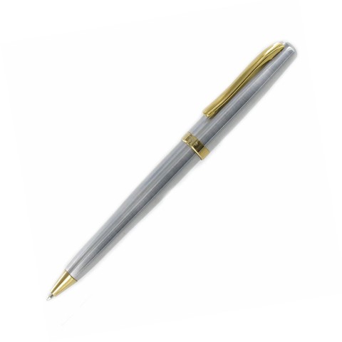 Duke Ball Point Pen Satin Silver Finish With Gold