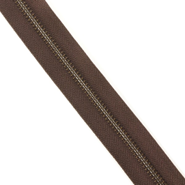 YKK No 5 Metal Zipping Antique Brass Chain Per...