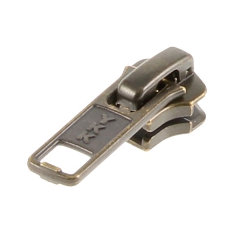 YKK No 5 Weight Antique Brass Slider For Metal Zipper