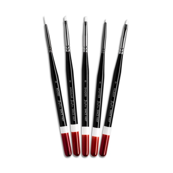 Angelus Micro Detail Paint Brushes 5 piece set