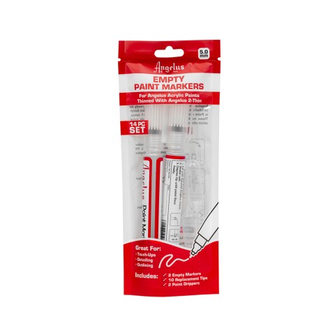 Angelus Empty Paint Markers 14 Piece Set 5.0mm
