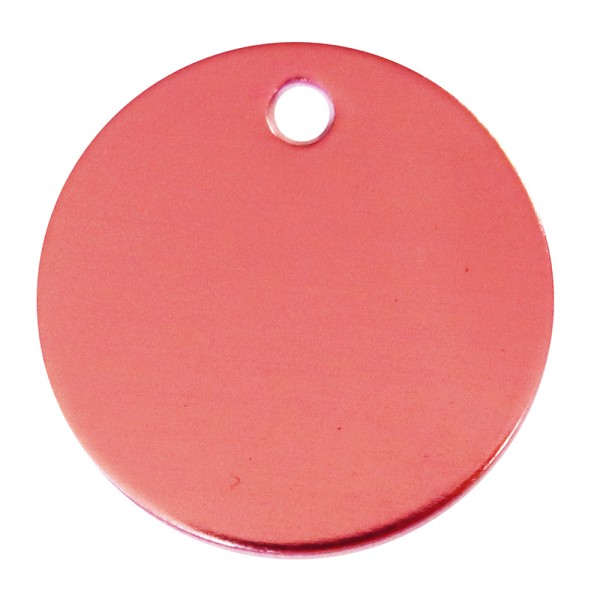 Aluminium Pet Tag Round Disc 25mm