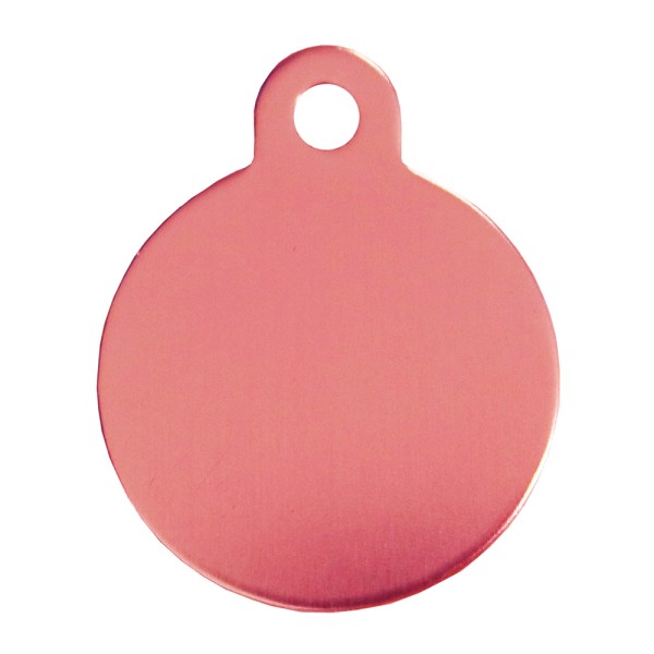 Aluminium Pet Tag Round Disc with Hole Mount 25mm