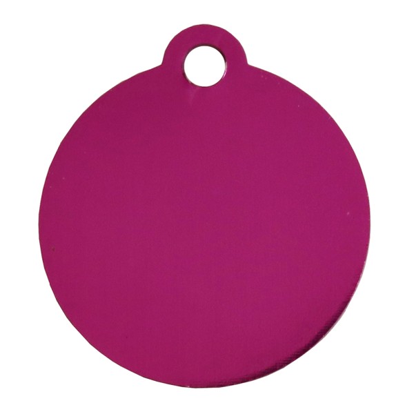 Aluminium Pet Tag Round Disc with Hole Mount 25mm