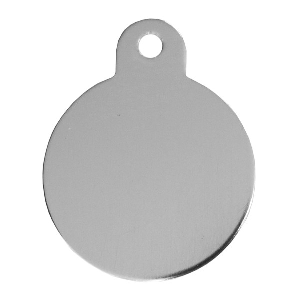 Aluminium Pet Tag Round Disc with Hole Mount 25mm