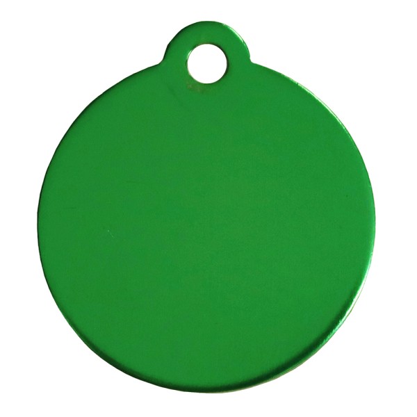 Aluminium Pet Tag Round Disc with Hole Mount 30mm