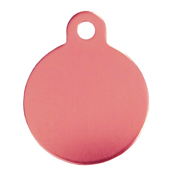 Aluminium Pet Tag Round Disc with Hole Mount 30mm