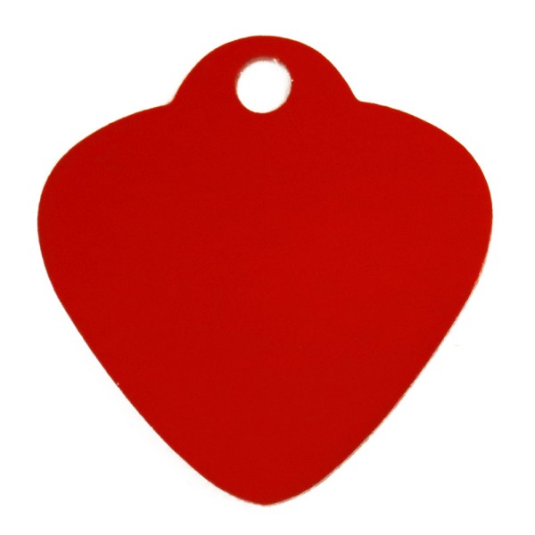 Aluminium Pet Tag Heart Shape with Hole Mount...