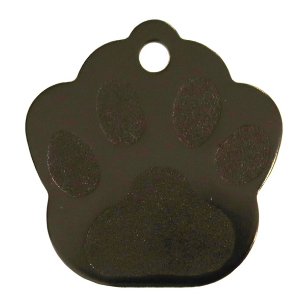 Aluminium Pet Tag Paw Print Large 33 x 35mm