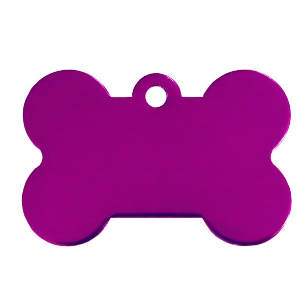Aluminium Pet Tag Medium Bone 30 x 20mm