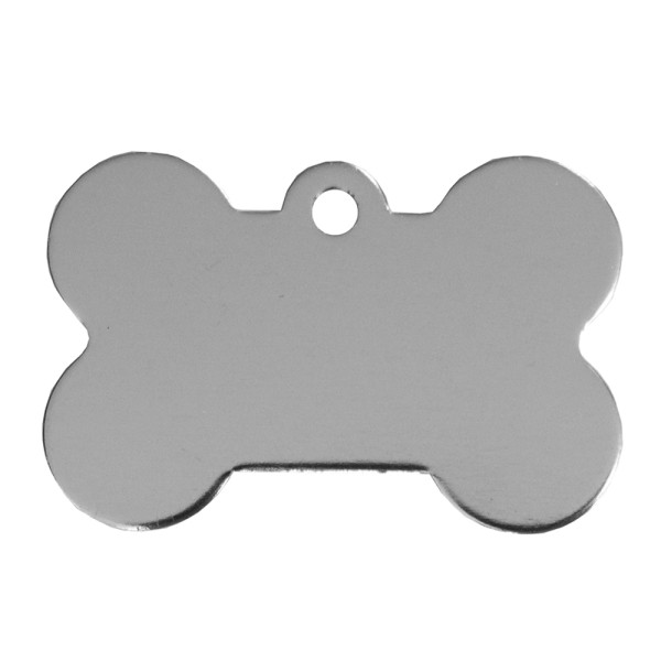 Aluminium Pet Tag Medium Bone 30 x 20mm