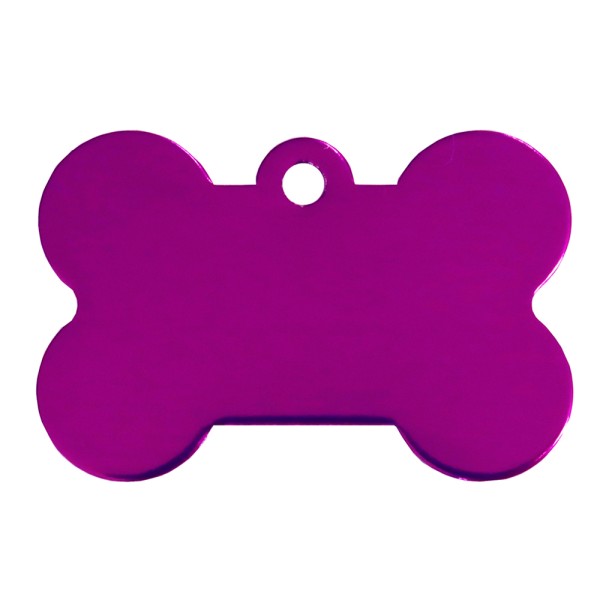 Aluminium Pet Tag Large Bone 38 x 25mm
