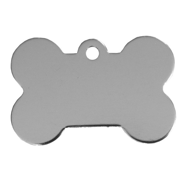 Aluminium Pet Tag Large Bone 38 x 25mm