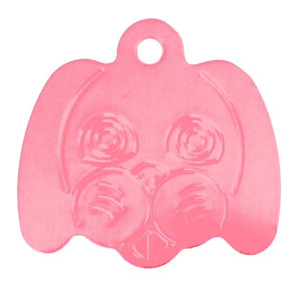 Aluminium Pet Tag Dog Face