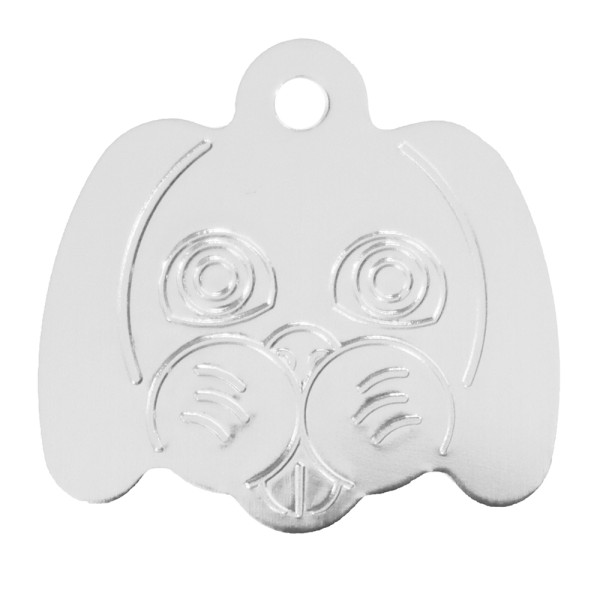 Aluminium Pet Tag Dog Face