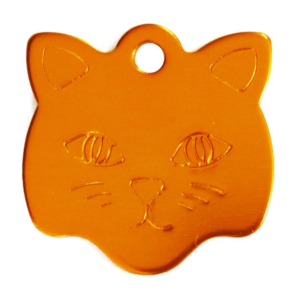 Aluminium Pet Tag Cat Face