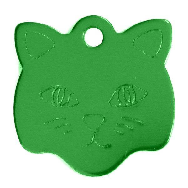 Aluminium Pet Tag Cat Face