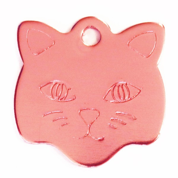 Aluminium Pet Tag Cat Face