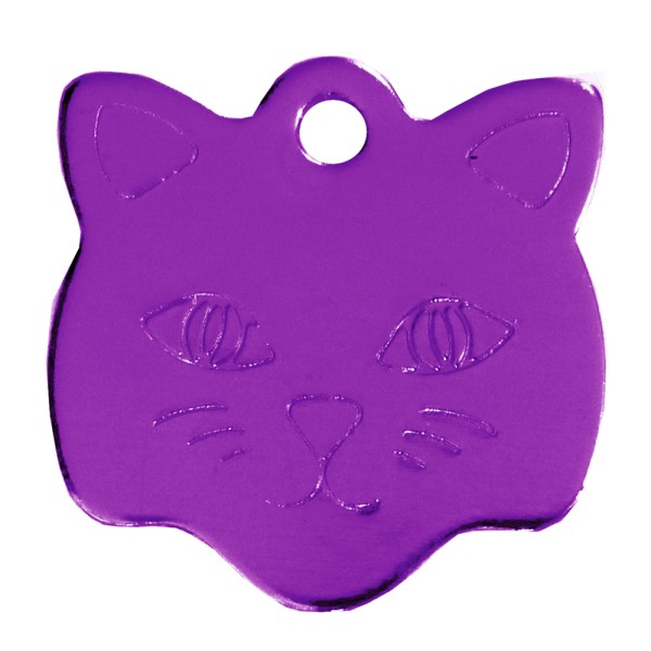Aluminium Pet Tag Cat Face