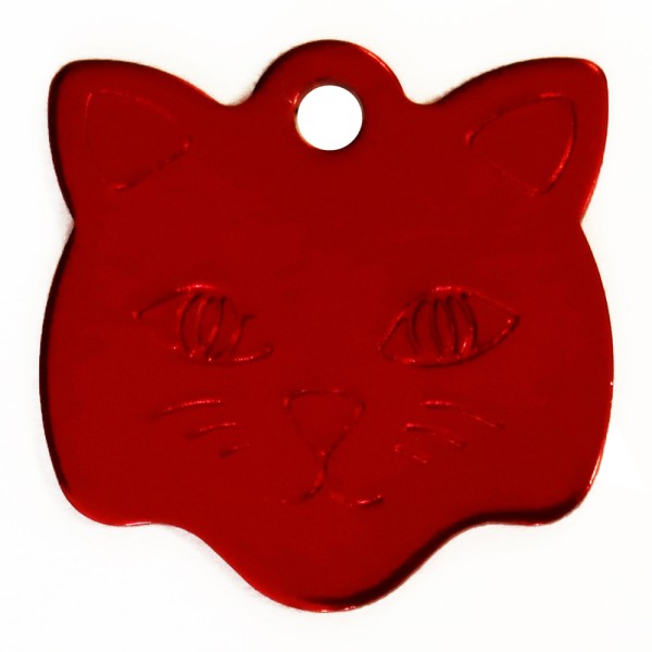 Aluminium Pet Tag Cat Face