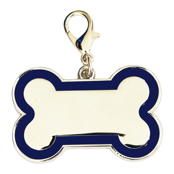 Enamelled Metal Pet Tag Large Bone Shape 46m x...