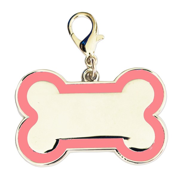 Enamelled Metal Pet Tag Large Bone Shape 46m x...