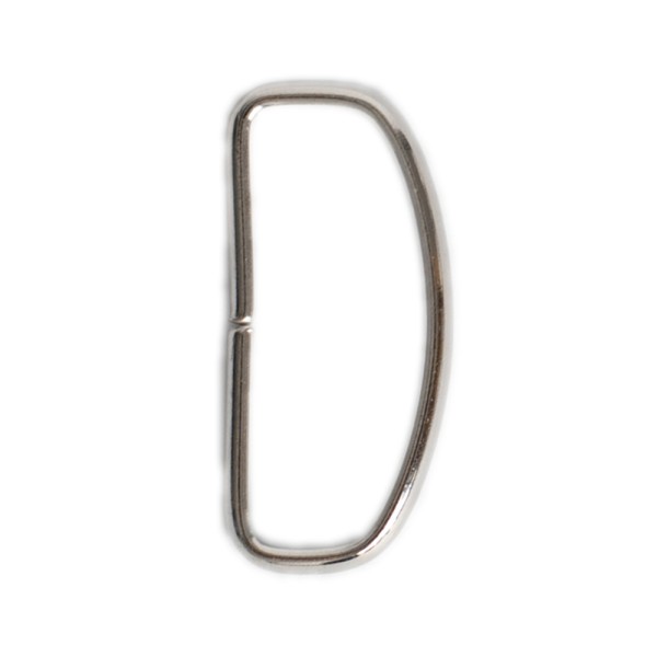 Metal D-Rings with Nickel Finish & Narrow Shape
