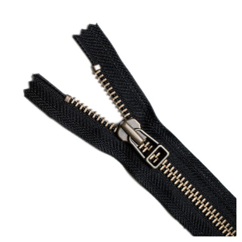 YKK Antique Brass No 8 Closed End Zip with square slider