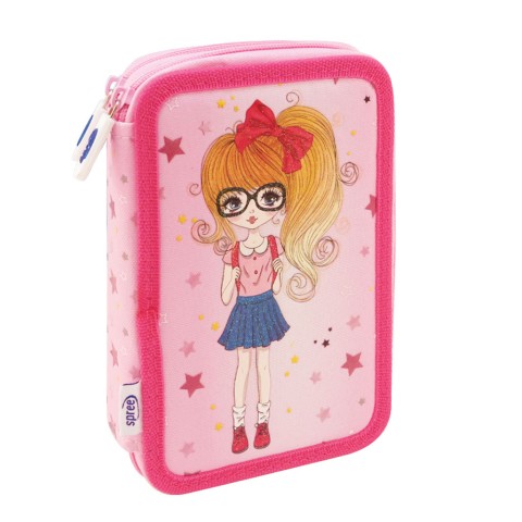 Spree "School Girl" Double Decker Pencil Case (fully loaded)