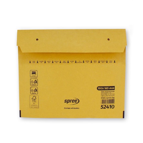 Spree Brown Bubble Envelopes 180 x 165mm Price per 100