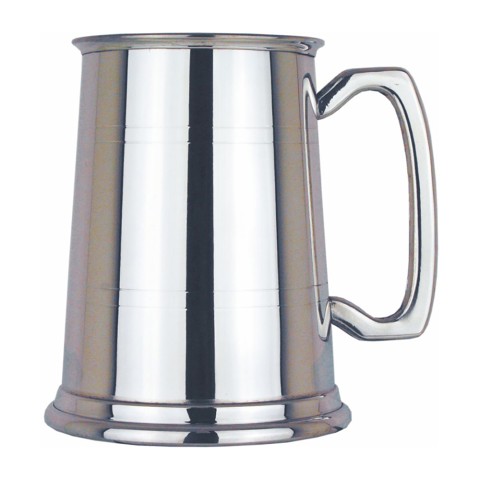 Two Line Straight One Pint Pewter Tankard