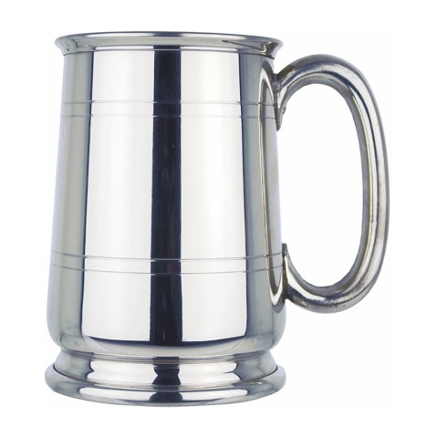 Cavalier Style One Pint Pewter Tankard