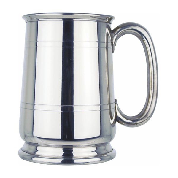 Cavalier Style One Pint Pewter Tankard