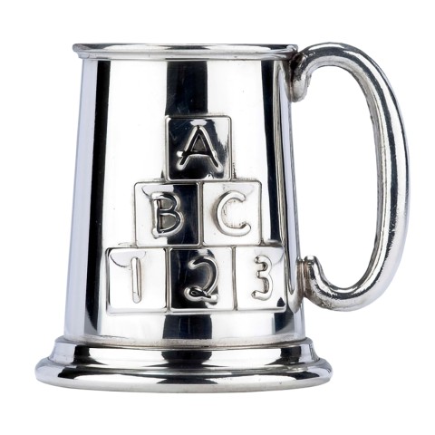 ABC Block Baby Pewter Tankard 7.5cm