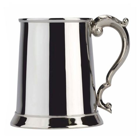Georgian Handle One Pint Stainless Steel Tankard