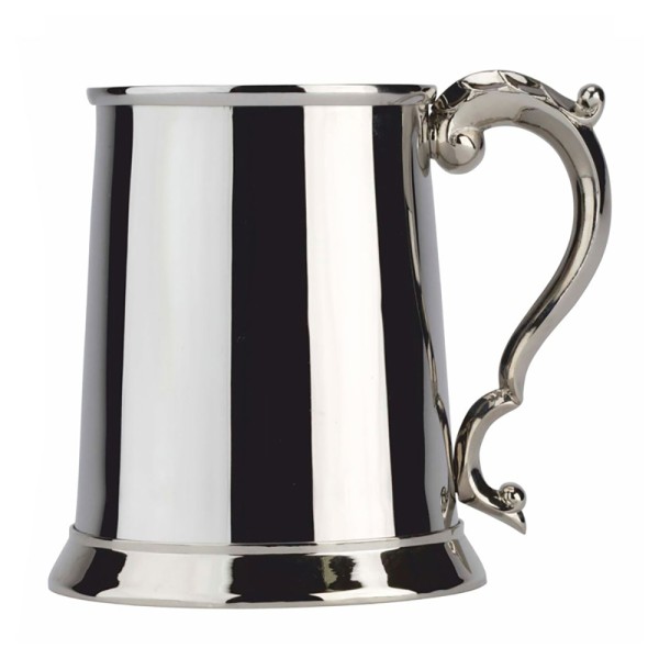 Georgian Handle One Pint Stainless Steel Tankard