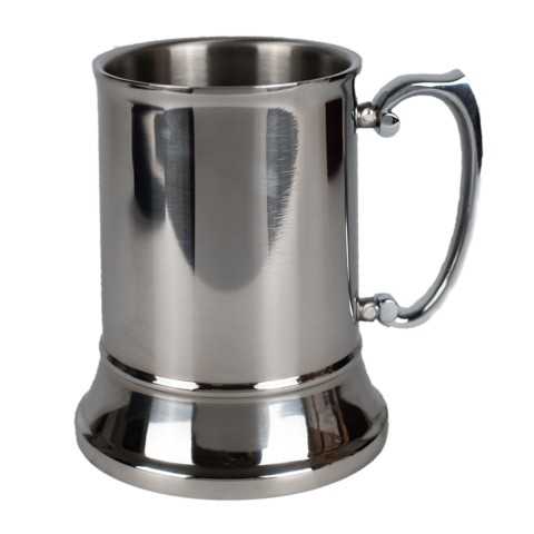 Stainless Steel Double Wall Tankard 500ml