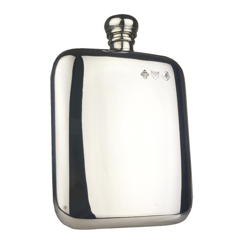 Victorian Cushion 5.5oz Pewter Hip Flask