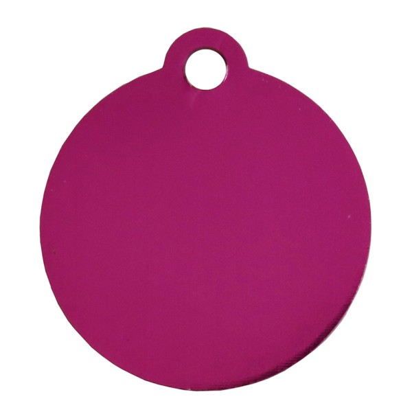 Aluminium Pet Tag Round Disc with Hole Mount 30mm